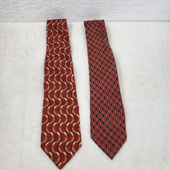 VALENTINO CRAVATTE lot of 2 mens silk ties - Picture 1 of 4